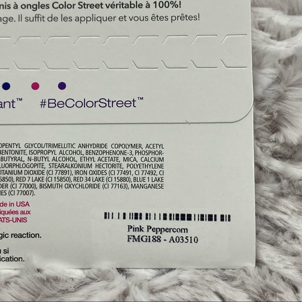 Color Street RETIRED Pink Peppercorn nail strips - NEW & sealed - Picture 4 of 5